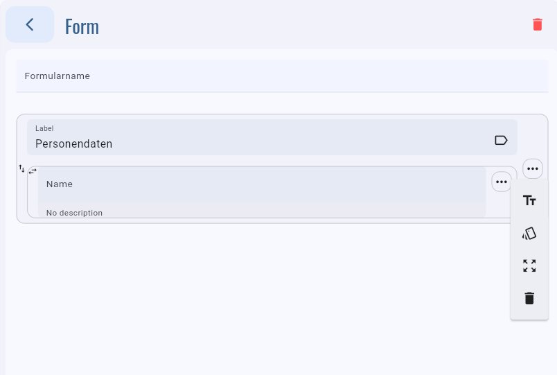 Flex-Aport Hub - Form Builder: Layout screenshot blue